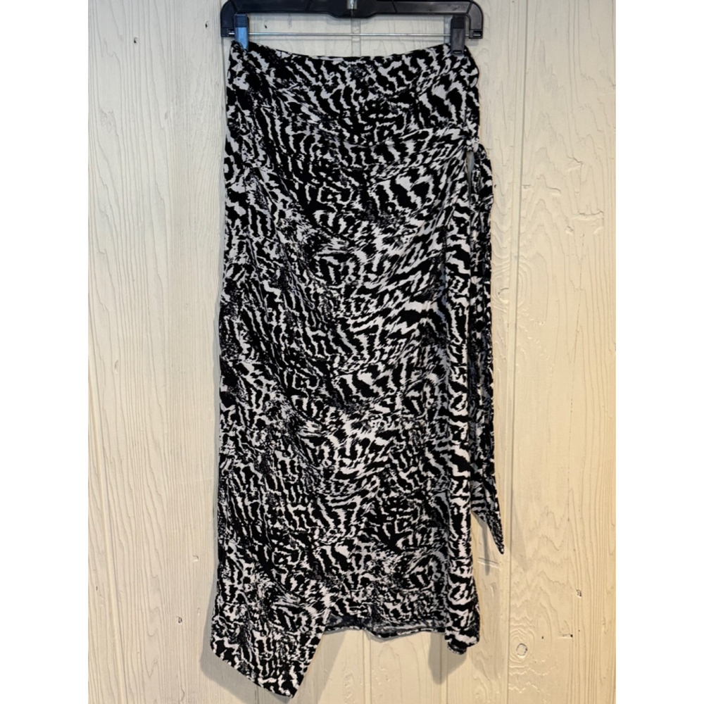 Topshop Wrap Skirt Size 8 Black White